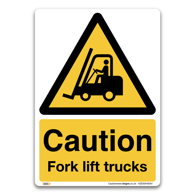 Caution Fork Lift Trucks Safety Sign Health And Safety Warning Signs