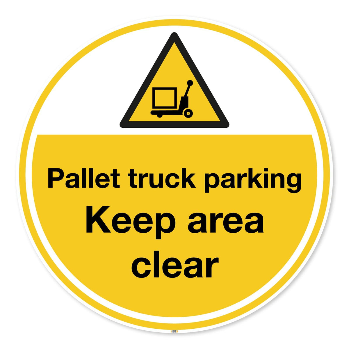 Pallet Truck Area Safety Hazard Signs Safety Sign | Workplace Saf — 3 Signs