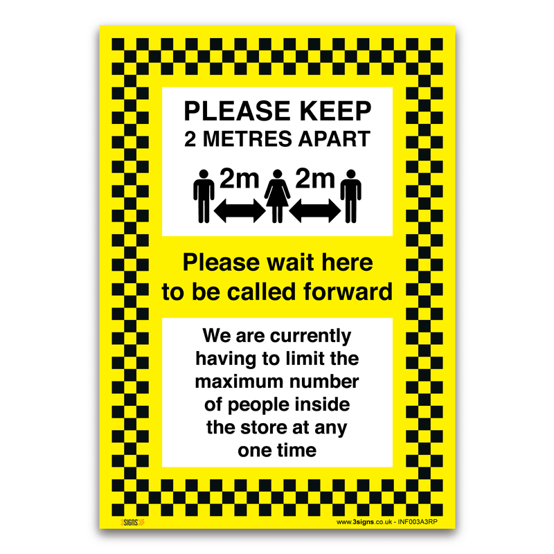 Please Keep 2M Apart Safety Sign