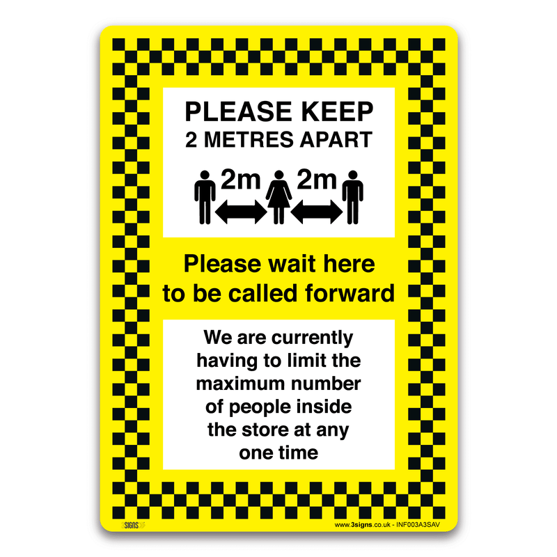 Please Keep 2M Apart Safety Sign