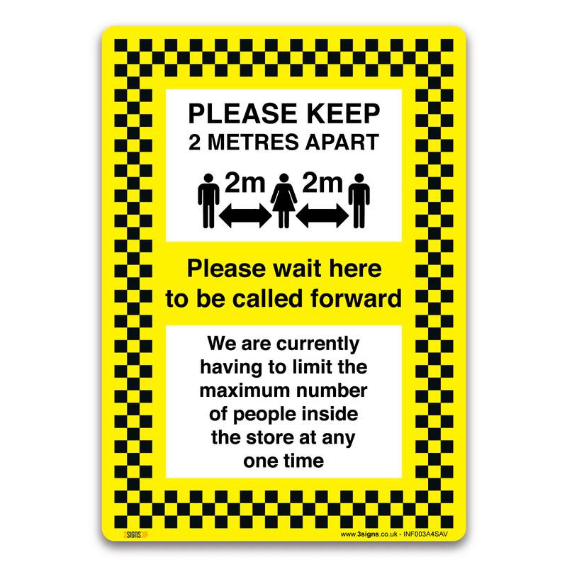 Please Keep 2M Apart Safety Sign