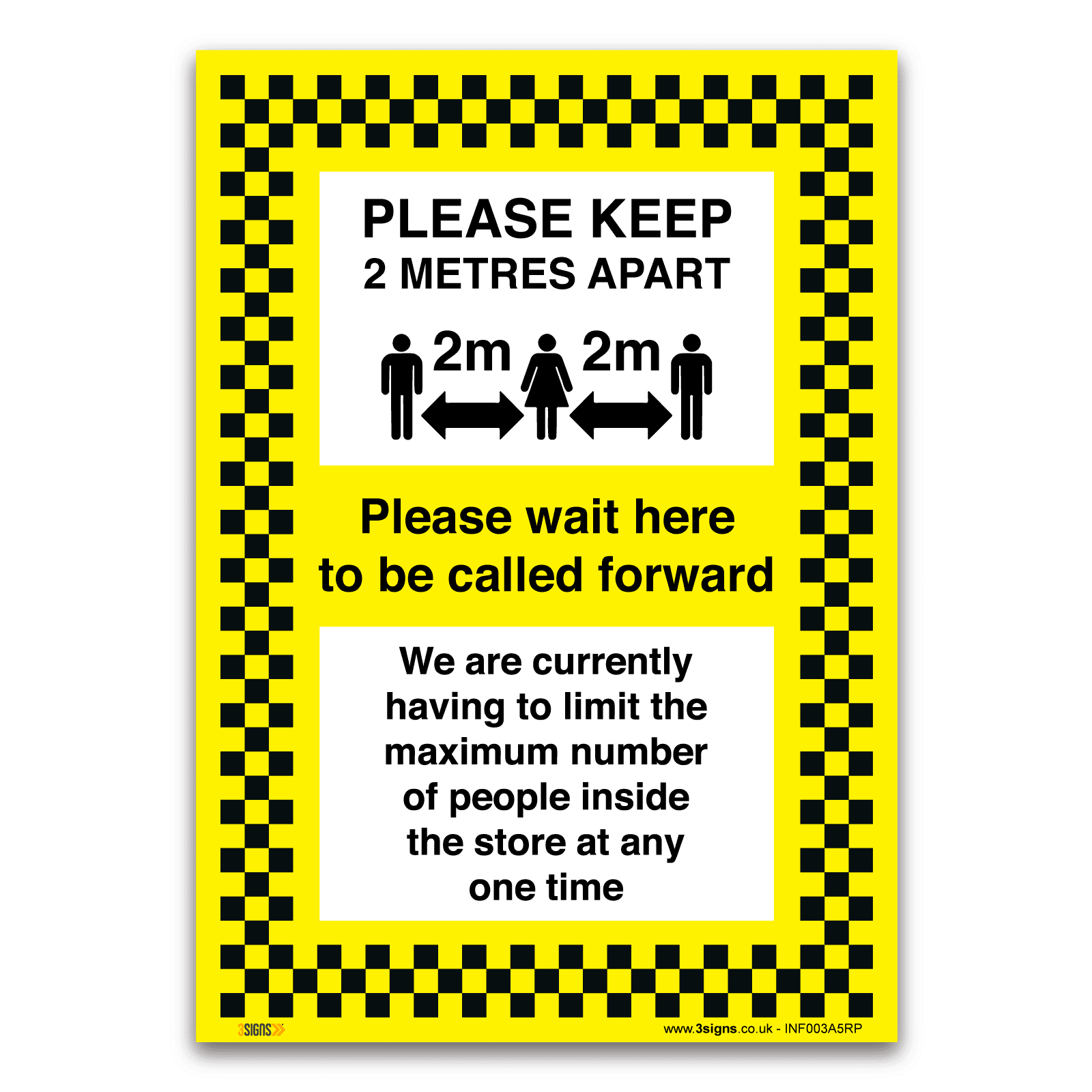 Please Keep 2M Apart Safety Sign | Workplace Safety Sign ISO 7010 — 3 ...