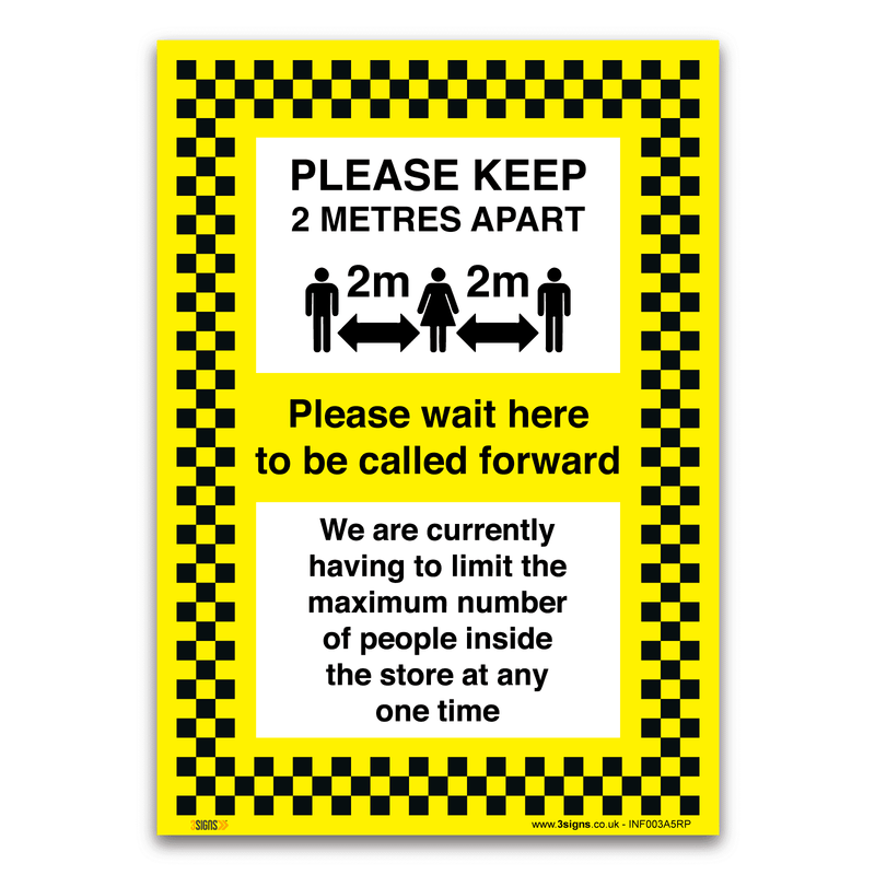 Please Keep 2M Apart Safety Sign