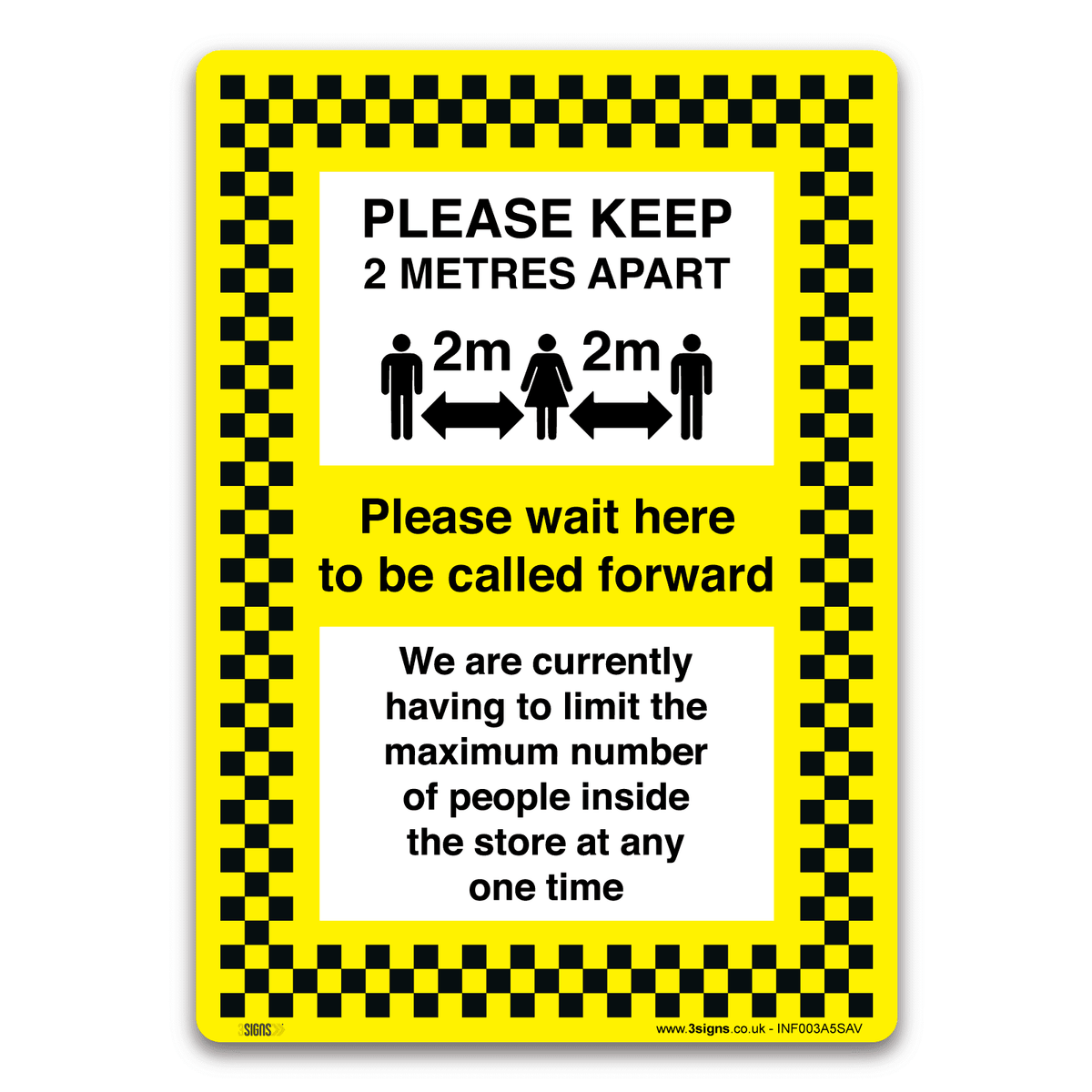 Please Keep 2M Apart Safety Sign | Workplace Safety Sign ISO 7010 — 3 ...