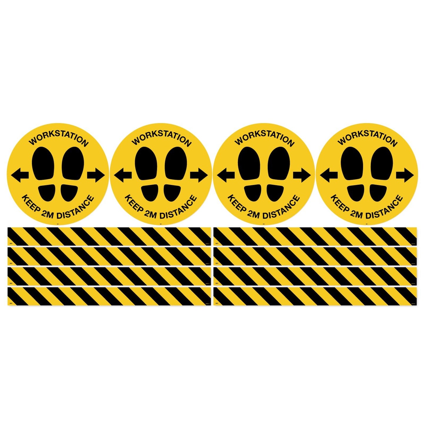 Workstation Keep 2M Distance Floor Signs Safety Sign