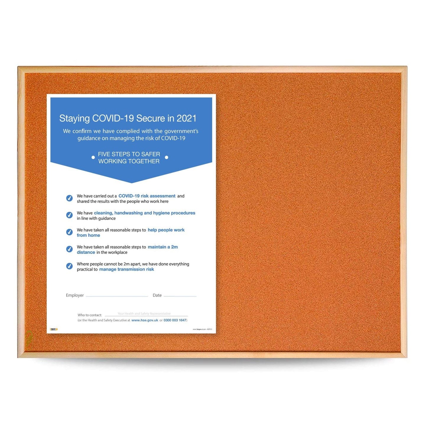 Virus Risk Assessment Poster Safety Sign