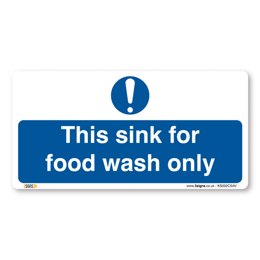 This Sink For Food Wash Only Mandatory Kitchen Signs Safety Sign