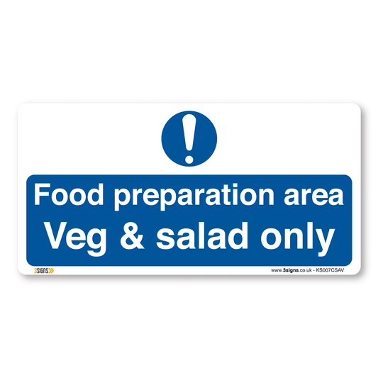 Veg And Salad Only Kitchen Signs Safety Sign