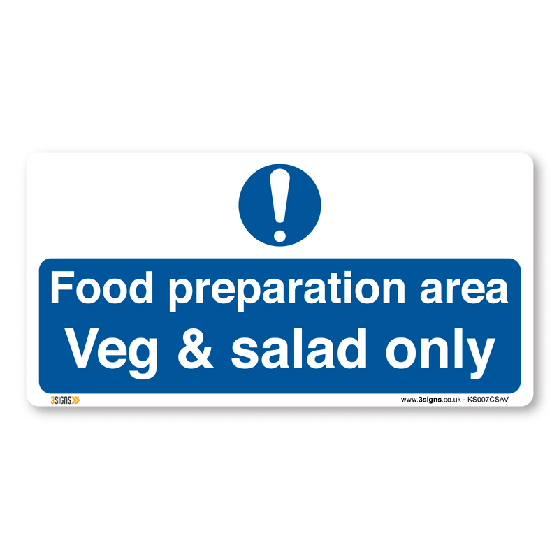 Veg And Salad Only Kitchen Signs Safety Sign