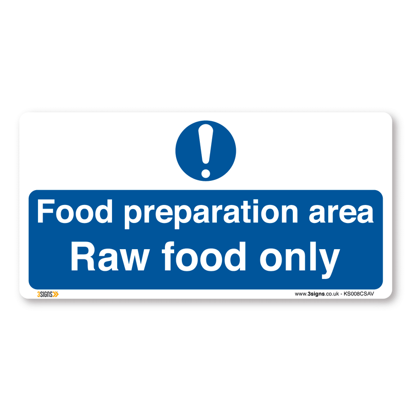 VSafety, cartello con scritta Food Preparation Area/Veg VSafety, cartello con scritta Food Preparation Area/Veg
