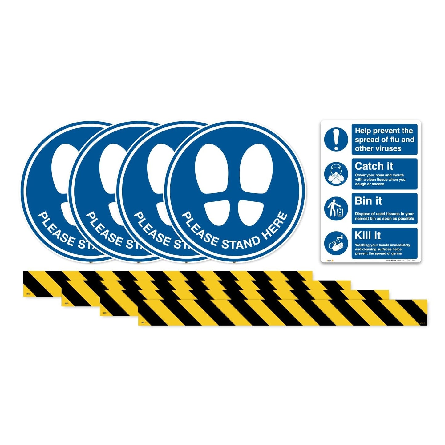 Social distancing practices for lifts, Floor Safety Markers, Anti-slip Vinyl Sticker, Safety Signs