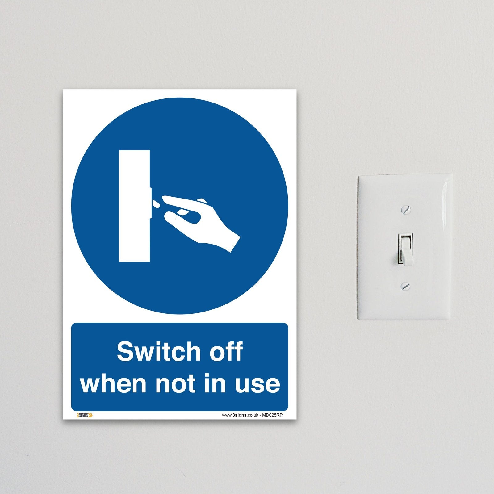 Switch Off When Not In Use Signs Safety Sign | Workplace Safety S — 3 ...
