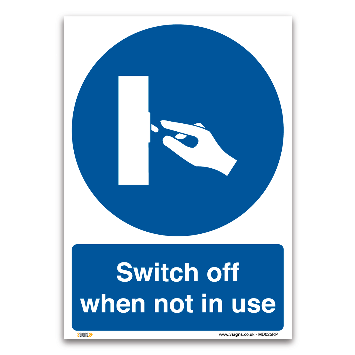 Switch Off When Not In Use Signs Safety Sign | Workplace Safety S — 3 ...