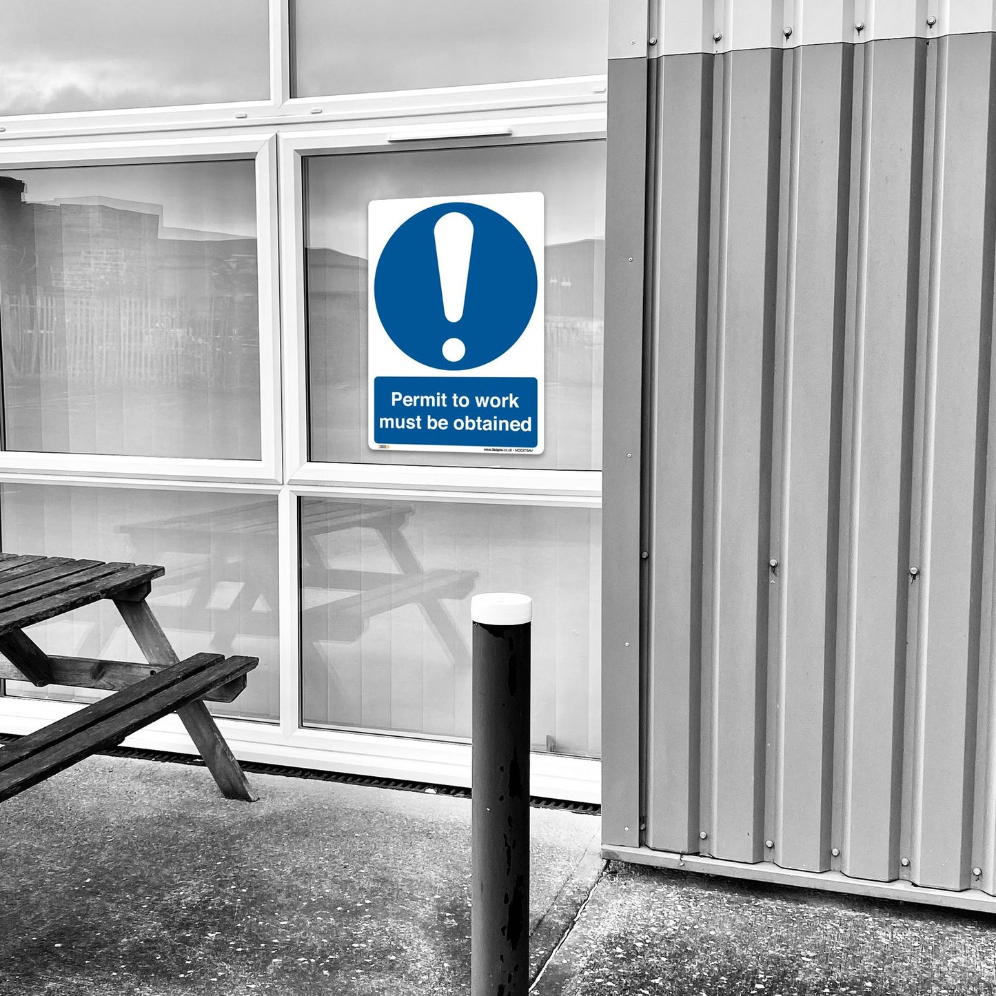 Permit to Work Must Be Obtained Sign – Mandatory Health & Safety Information Sign for Workplace Compliance
