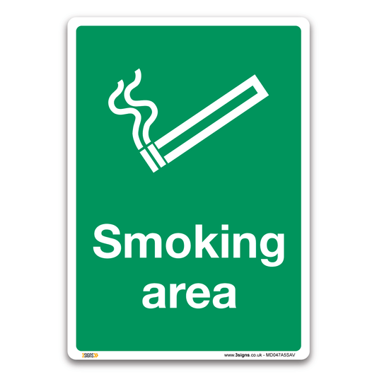 Smoking Area Safety Sign