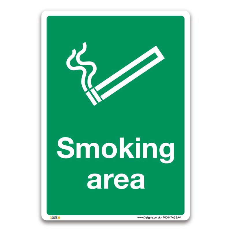 Smoking Area Safety Sign