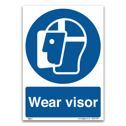 Wear Visor Ppe Safety Sign