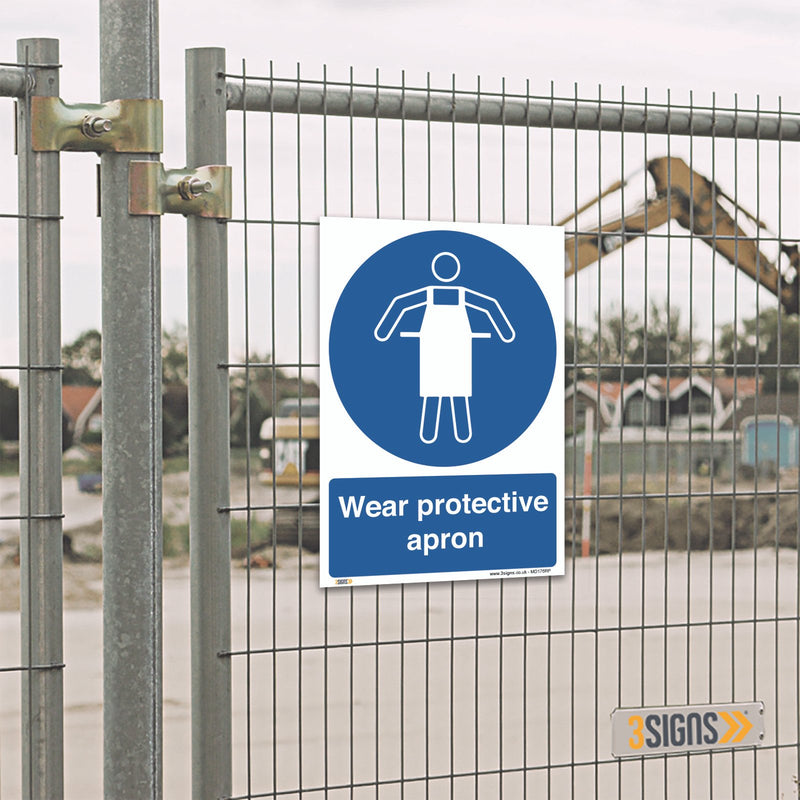Use Protective Apron Ppe Safety Sign