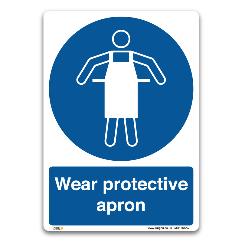 Use Protective Apron Ppe Safety Sign