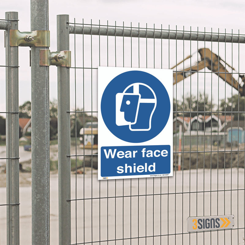 Wear Face Shield Ppe Safety Sign