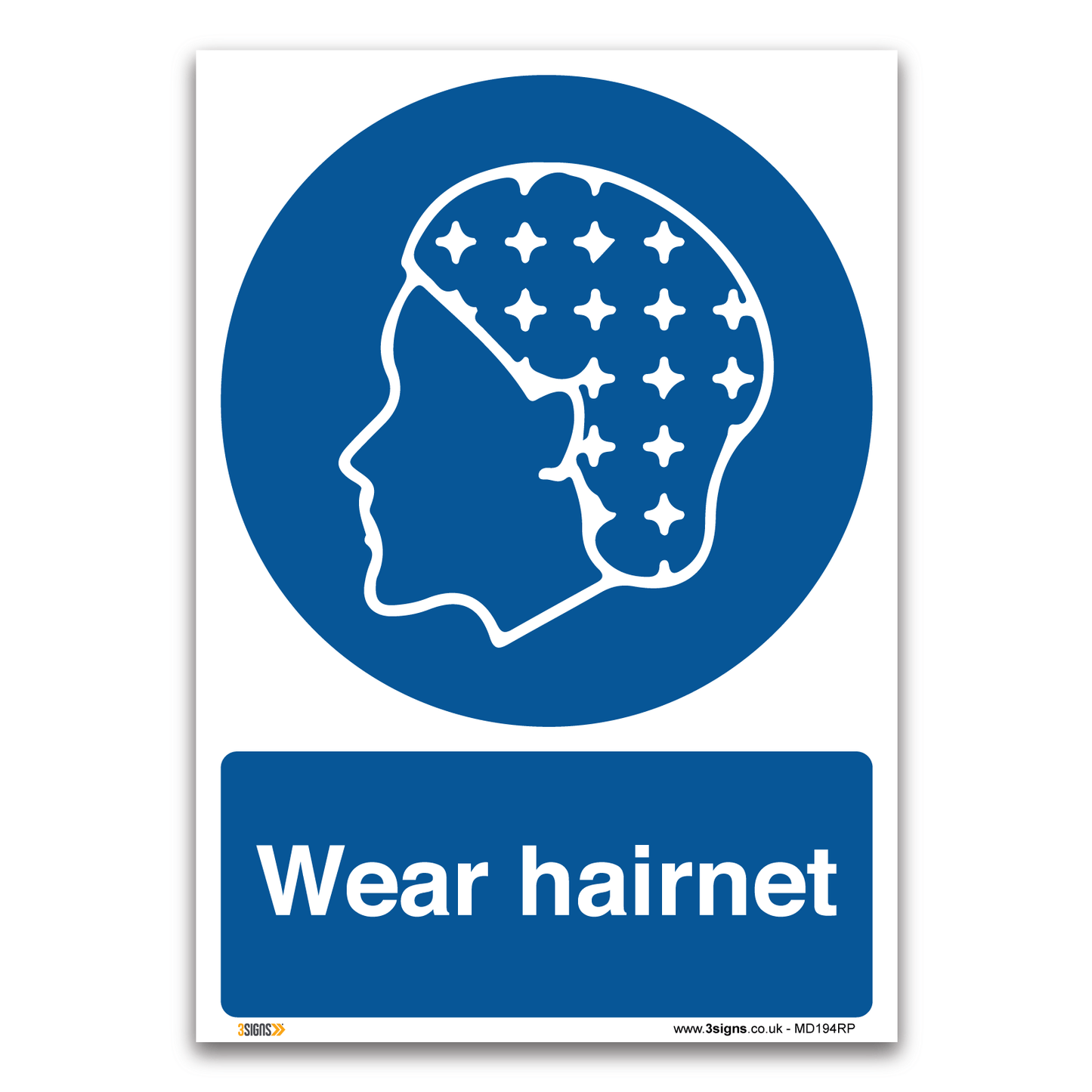 Wear Hairnet Safety Sign Hygiene Signs