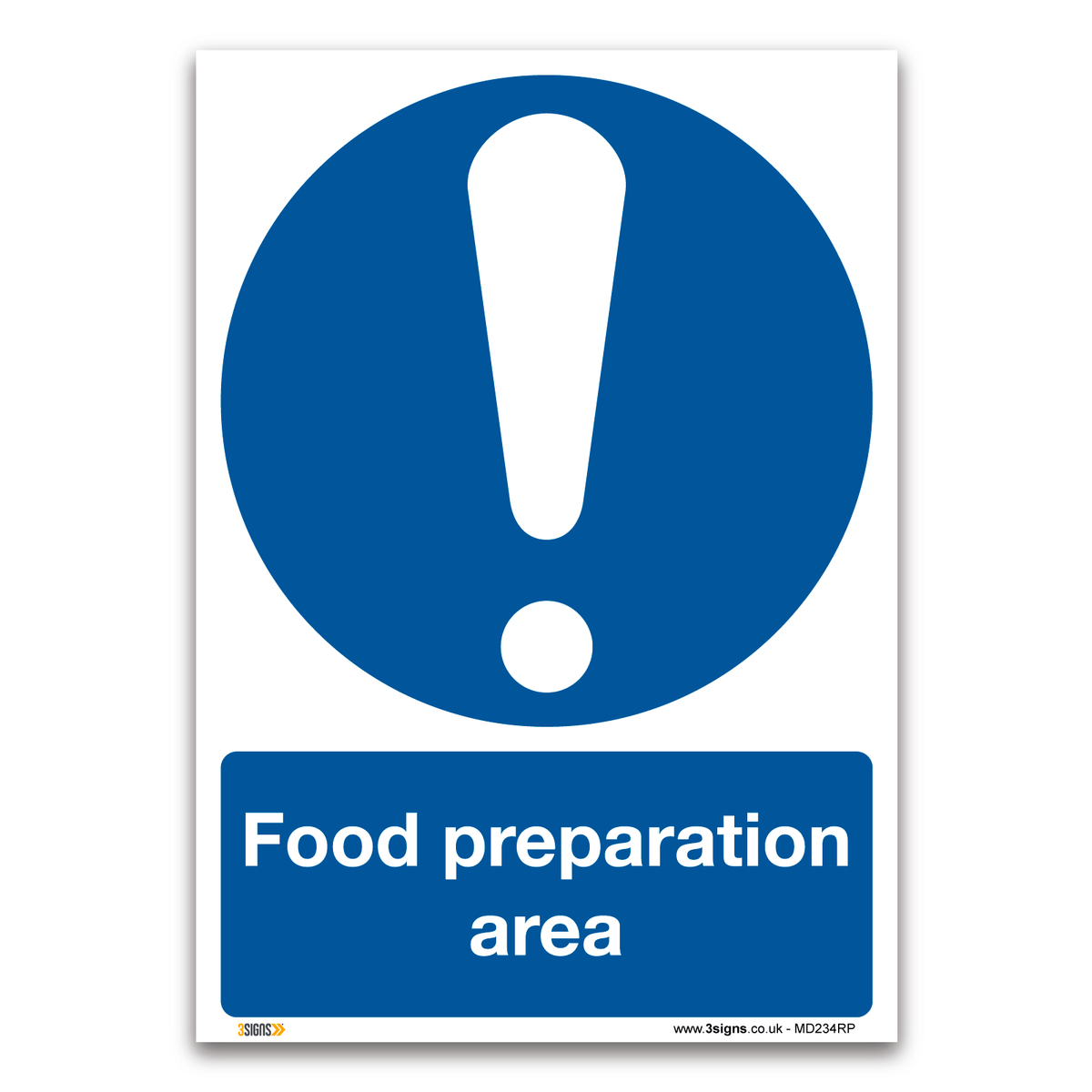 Food Preparation Area Safety Sign Hygiene Signs | Workplace Safet — 3 ...