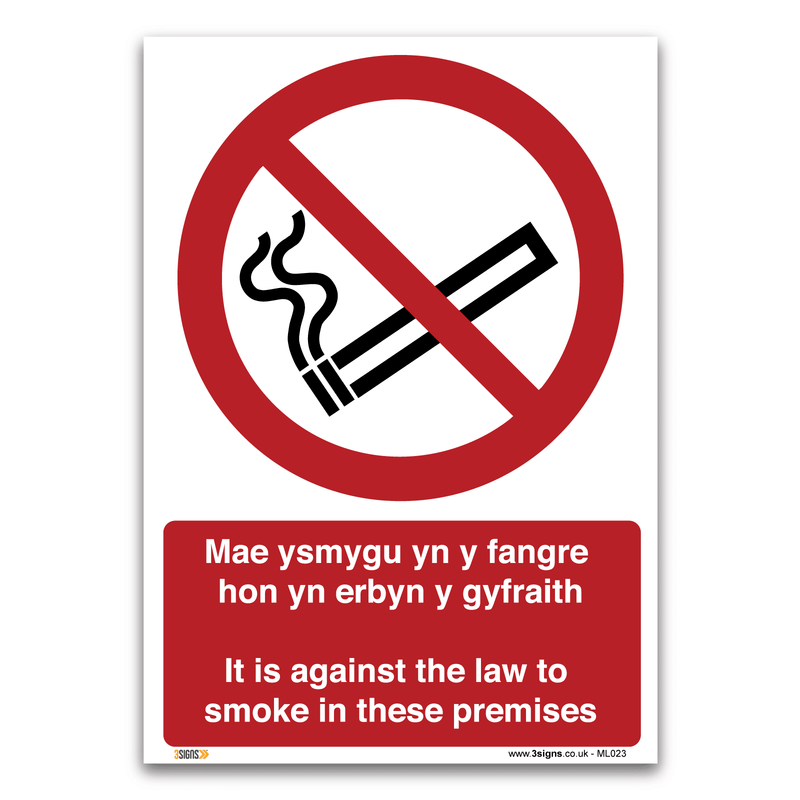 It Is Against The Law To Smoke In These Premises Prohibition Signs Safety Sign