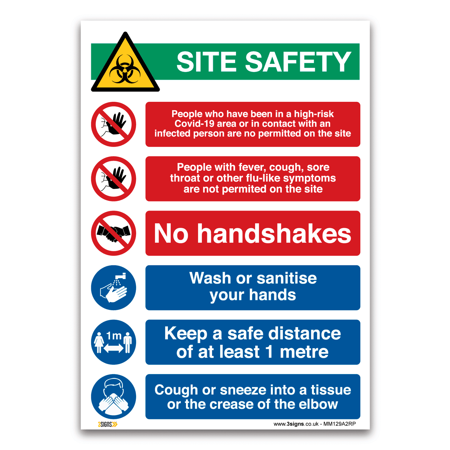 Site safety, Not permitted to visit Sign, Health and Safety, Mandatory Sign