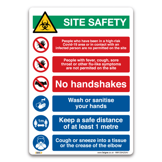 Site safety, Not permitted to visit Sign, Health and Safety, Mandatory Sign