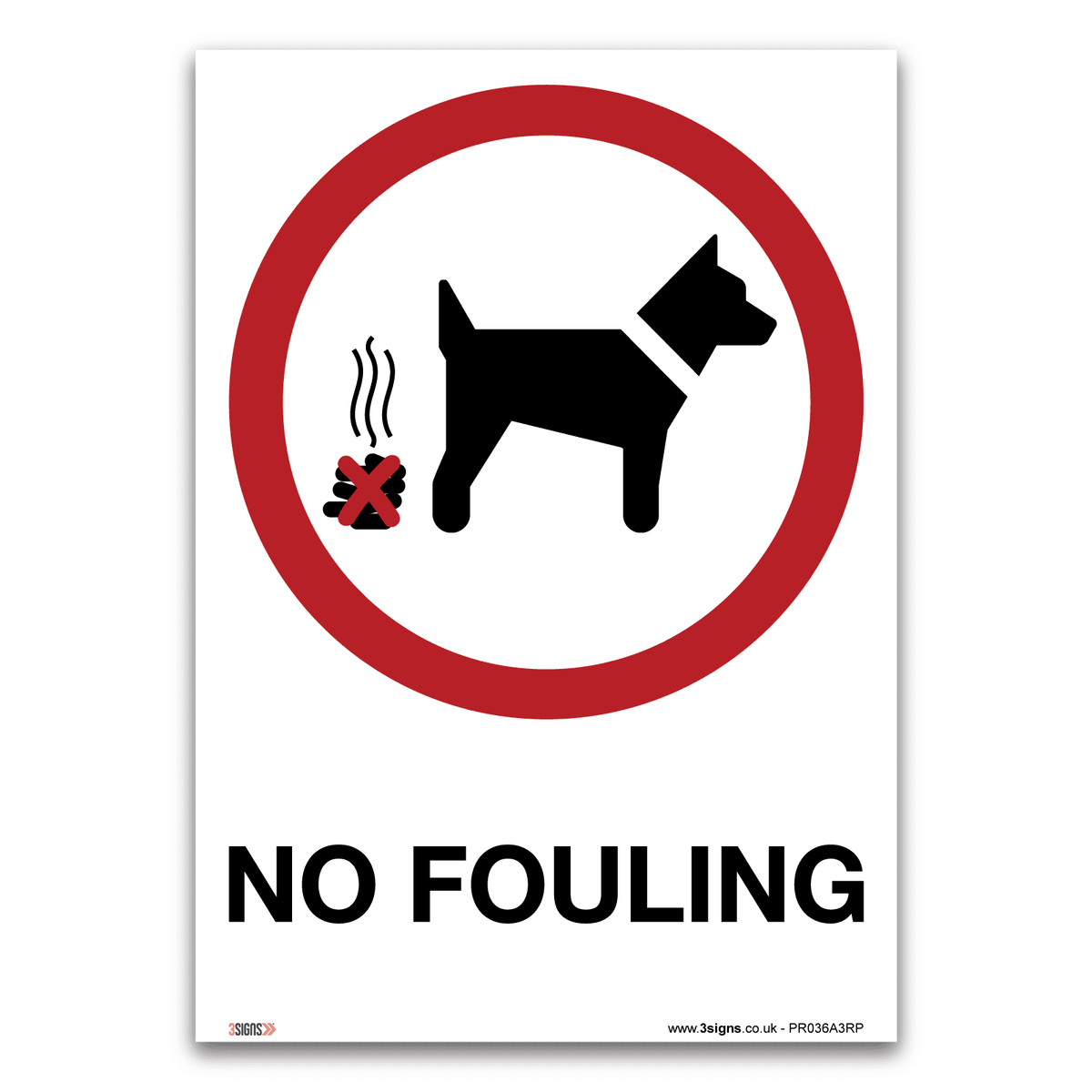 No Fouling Health And Safety Prohibition Signs Safety Sign | Work — 3 Signs