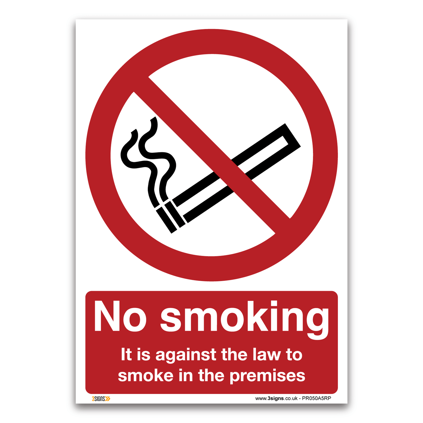 No Smoking Against The Law Safety Sign