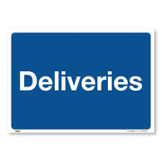 Deliveries Safety Sign