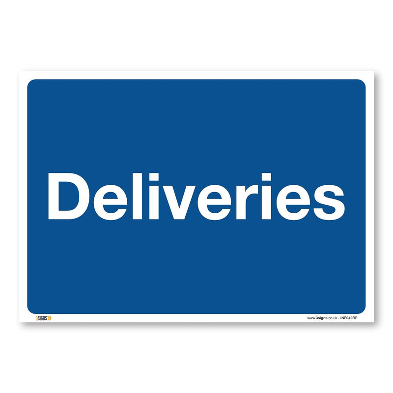 Deliveries Safety Sign