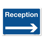Reception Arrow Right Safety Sign