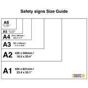 Deliveries Arrow Right Safety Sign