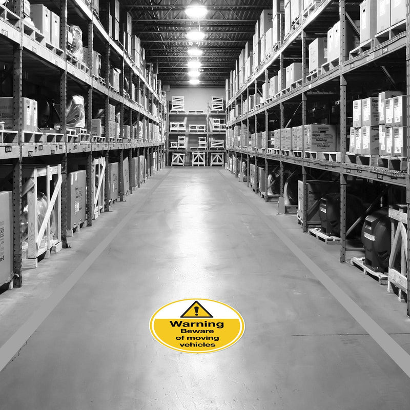 Beware of Moving Vehicles Floor Marker – Anti-slip Vinyl