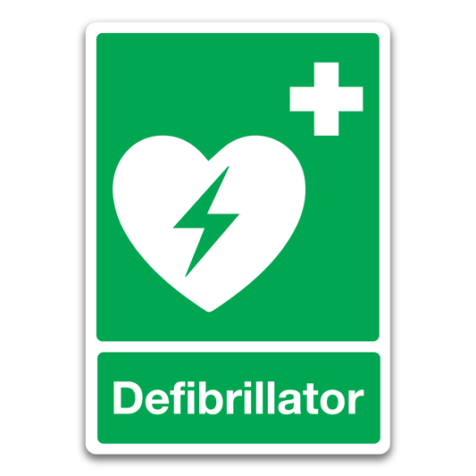 Defibrillator Safety Sign