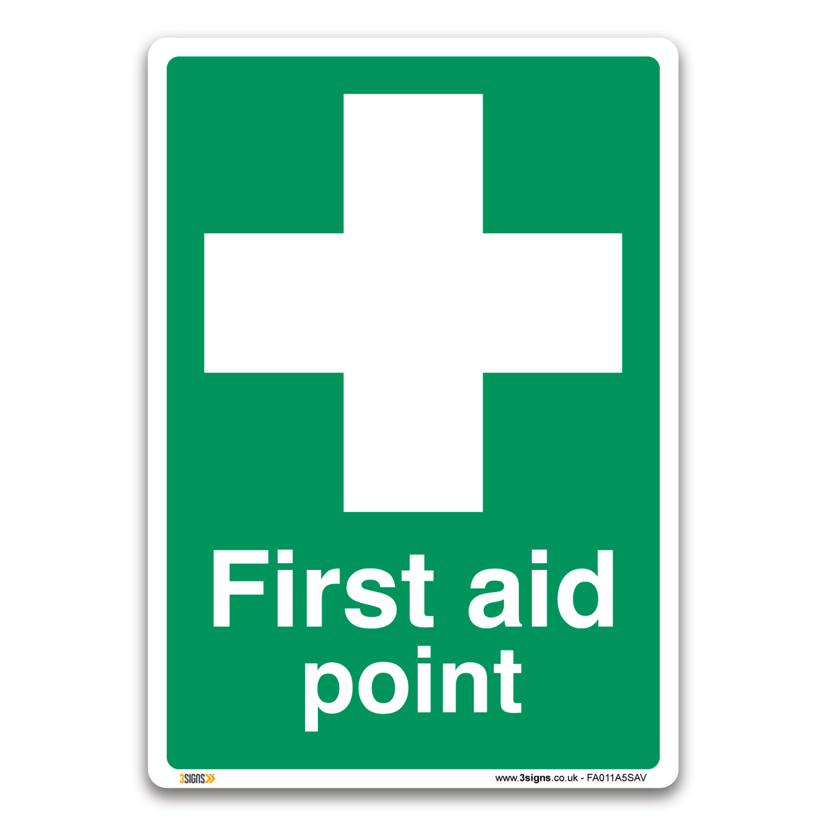 First Aid Point Safety Sign | First Aid Safety Sign ISO 7010 | Fa — 3 Signs
