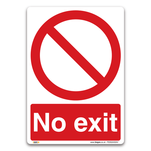 No Exit – Hospitality & Leisure – Sign