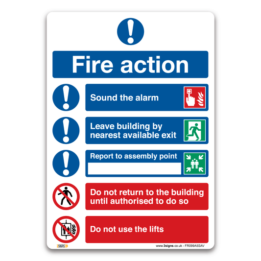Fireaction Safety Sign