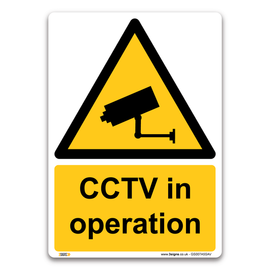 Cctv Operation Safety Sign