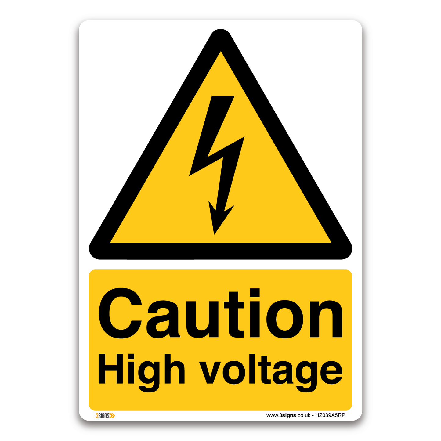 Caution High Voltage Safety Sign