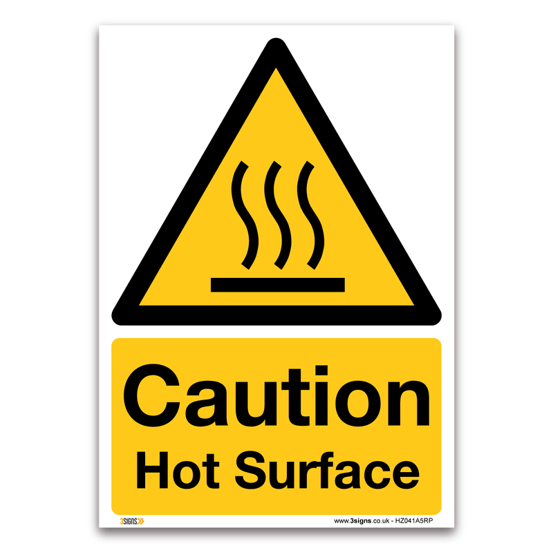 Caution Hot Surface Safety Sign
