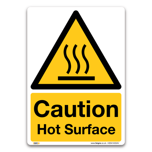 Caution Hot Surface Safety Sign