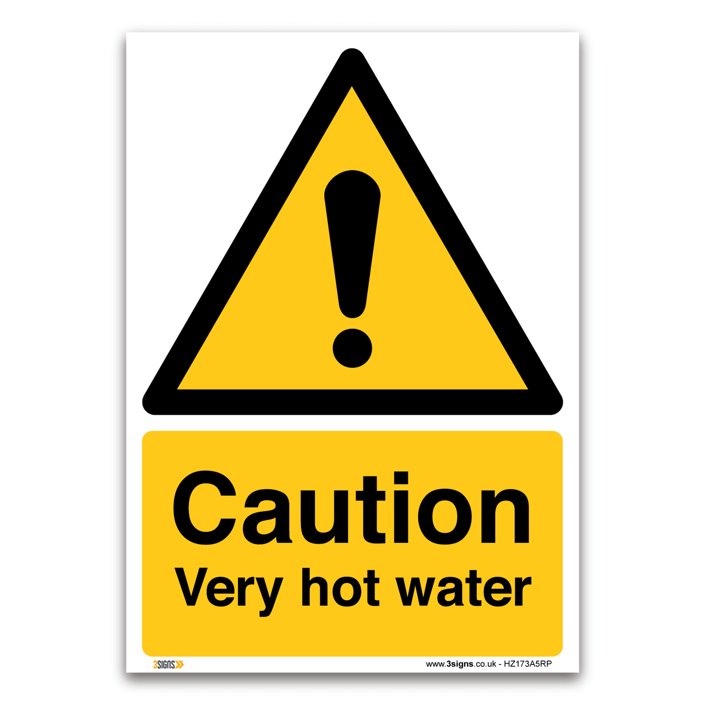 Caution Hot Water Safety Sign