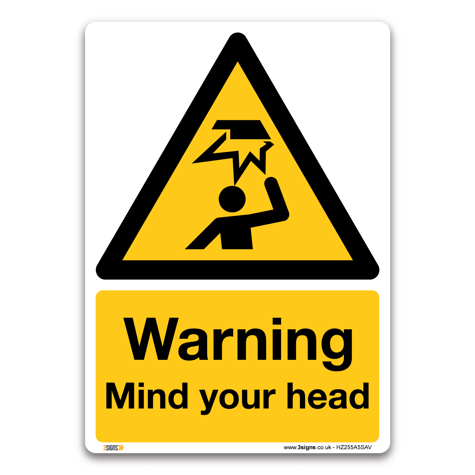 Warning Mind Head Safety Sign | Workplace Safety Sign | Fast UK D — 3 ...