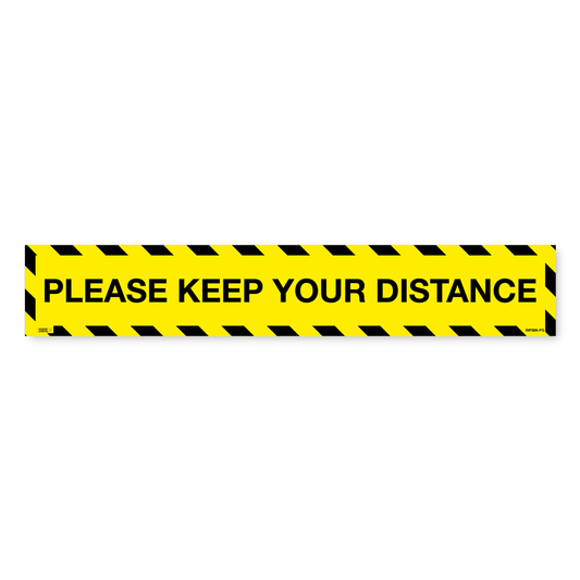 Please keep the distance sign, Health and Safety Mandatory Virus Protection Floor Markers