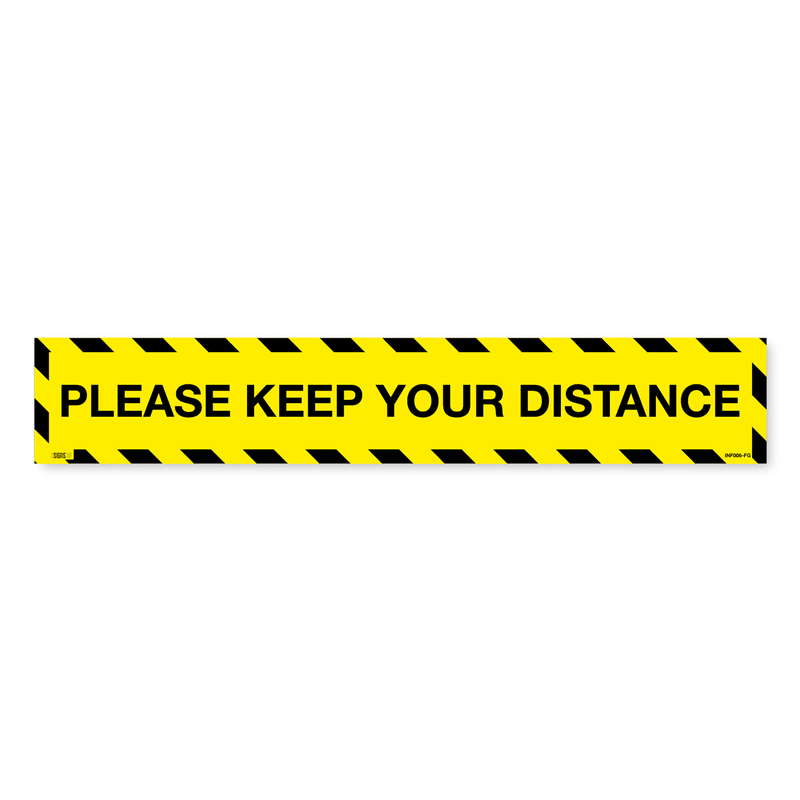 Please Keep The Distance Floor Markers Safety Sign
