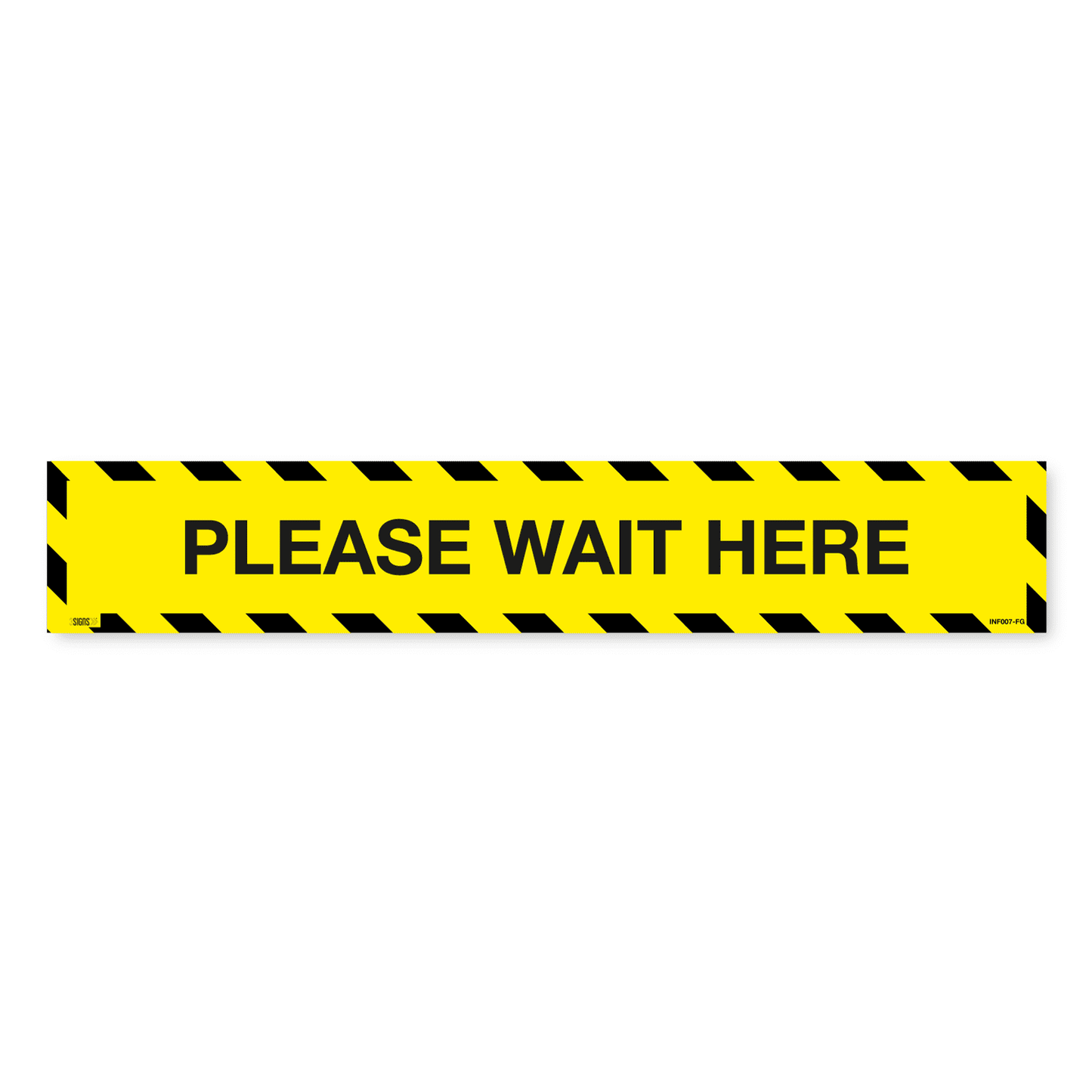 Please wait here sign, Health and Safety Mandatory Virus Protection Floor Markers