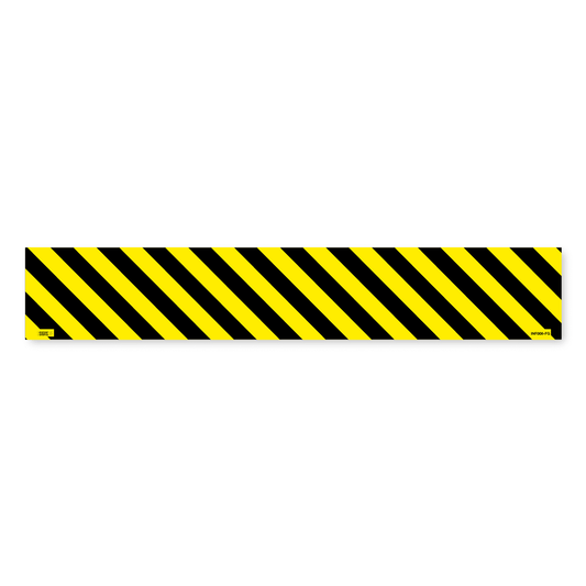 Black And Yellow Hashed Floor Safety Sign